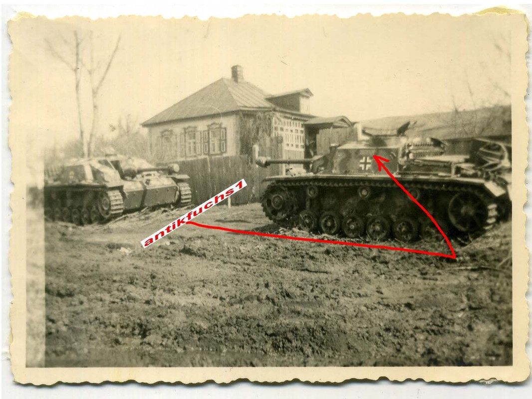 Sturmgeschütz Lang mit Tarnanstrich in Kurland