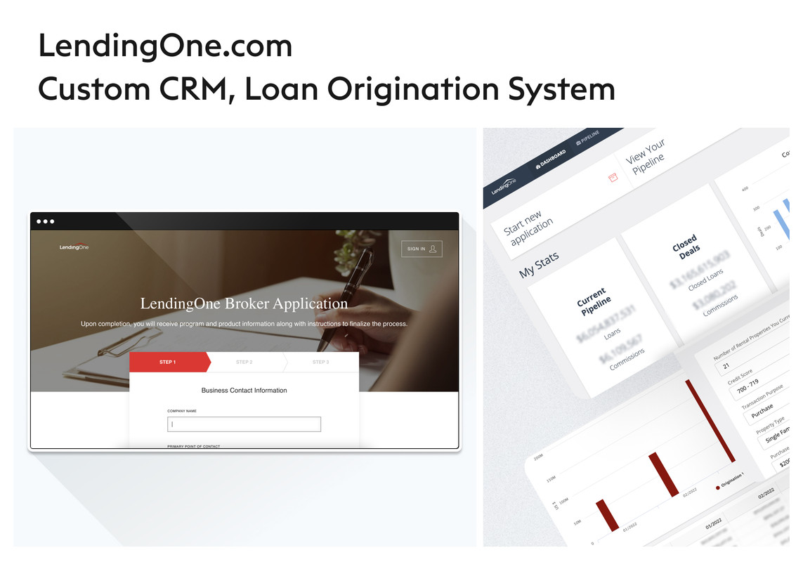 Custom CRM for fintech startup LendingOne Portfolio