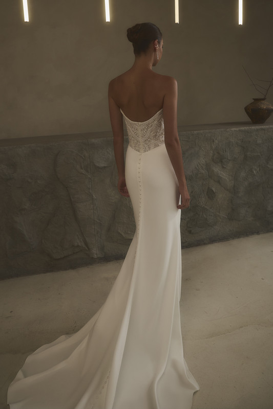 Casablanca Bridal Ruthie Back View and Train