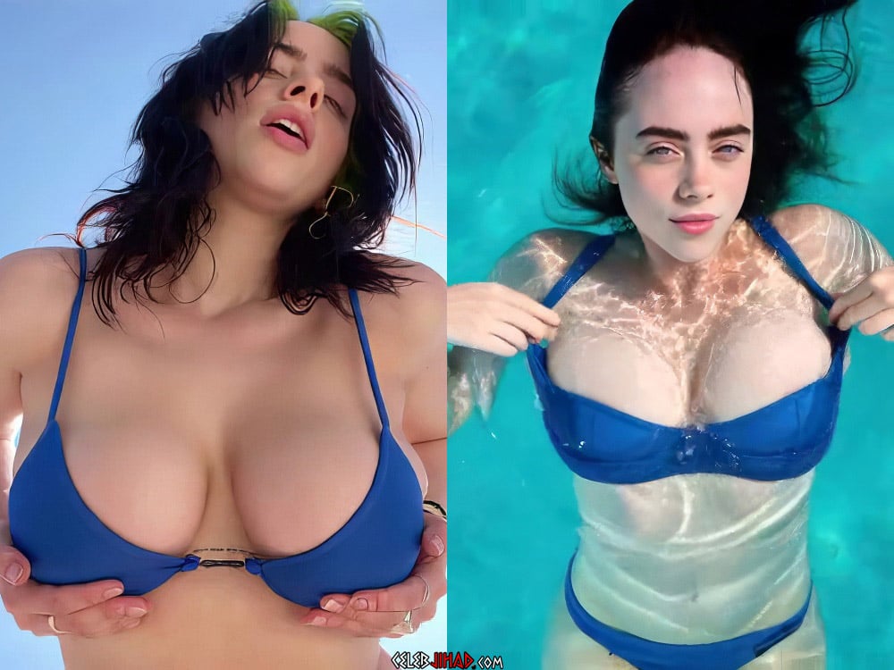 billie-eilish-wet-bikini-boobs-bounce