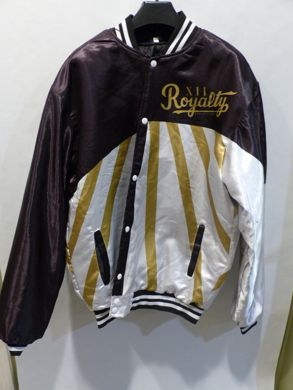 RETRO LABEL ROYALTY JACKET RETRO 12 (XII) SIZE US XL WHITE GOLD AND BLACK