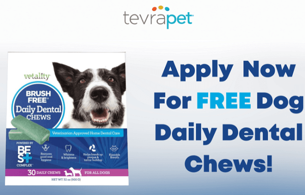 Claim Your Possible FREE Sample of Vetality Brush-Free Daily Dental Chews for Dogs! Claim Your Possible FREE Sample of Vetality Brush-Free Daily Dental Chews for Dogs!
