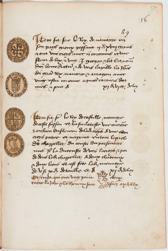 Representación y descripción de monedas castellanas de oro y plata en un tratado de cambista francés del siglo XV 04