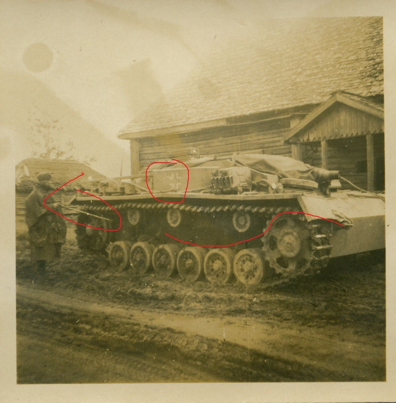 Orig. Panzer Foto Sturmgeschütz STUG mit Stummel