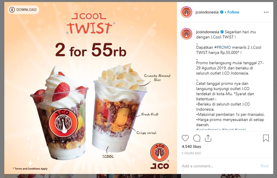 Diskon hari ini - J.Co
