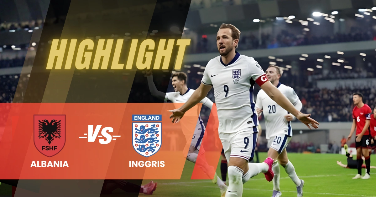 Dua Gol Harry Kane Pastikan Inggris Lolos dengan Rekor Sempurna