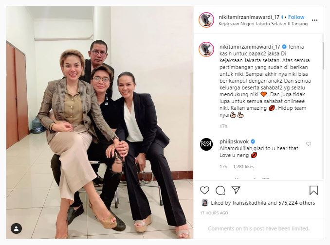 Postingan instagram Nikita Mirzani (Instagram/nikitamirzanimawardi_17)