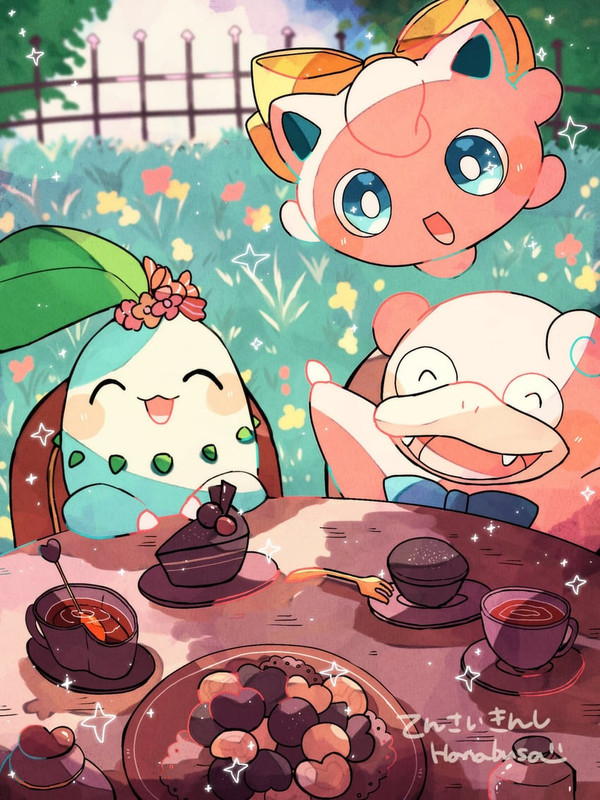 jigglypuff-chikorita-and-slowpoke-pokemo