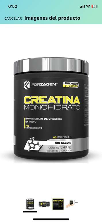 Amazon: CREATINA MONOHIDRATO FORZAGEN