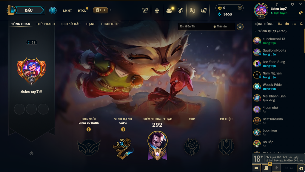 Acc LMHT # - Không Khung