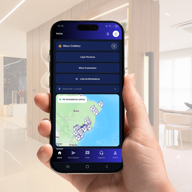 Encontre montadores próximos a você