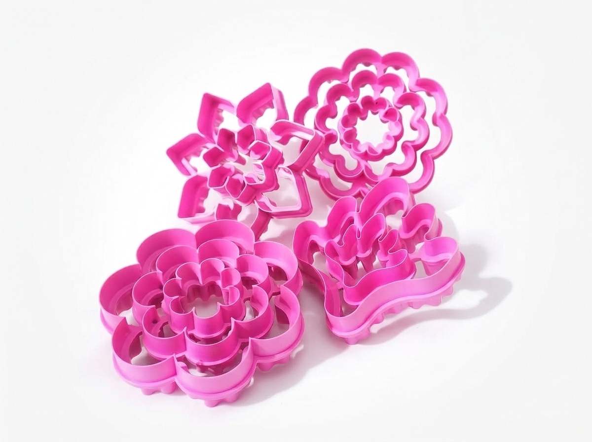 Molde cortador de flores y hojas margarita hortensia pastillaje x10pz