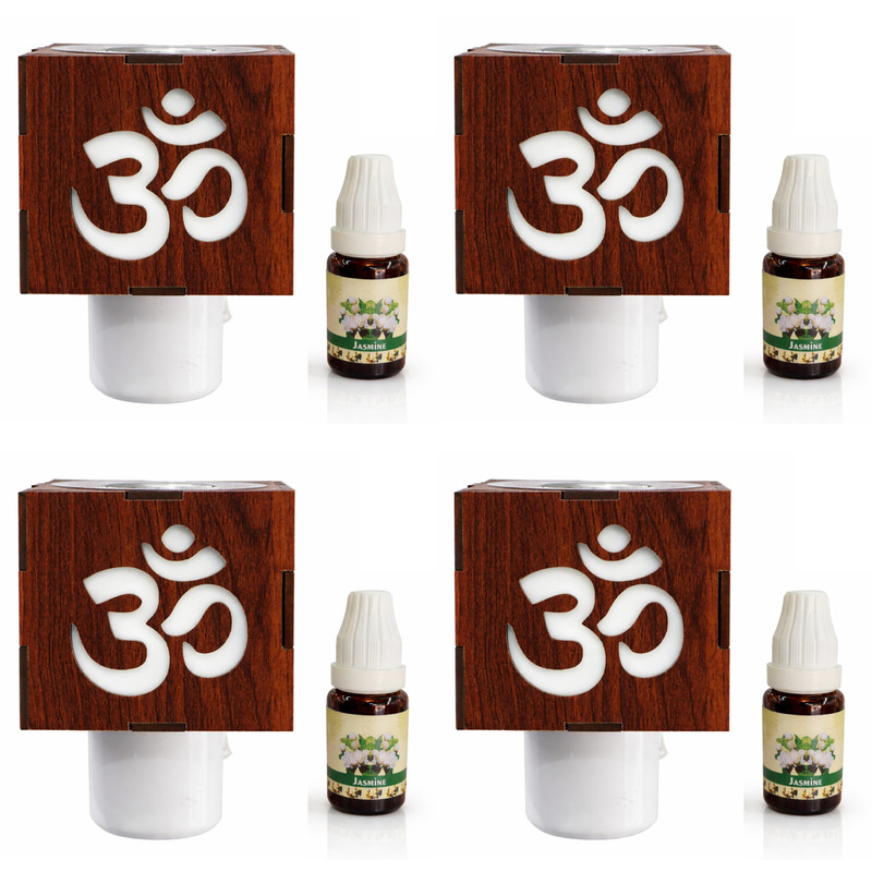 wooden electric kapoordani aroma oil diffuser home decor combo lighting room freshner (10)