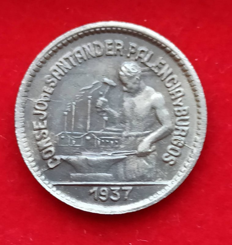 50 centimos consejeria de Santander , Palencia y Burgos 1937 20