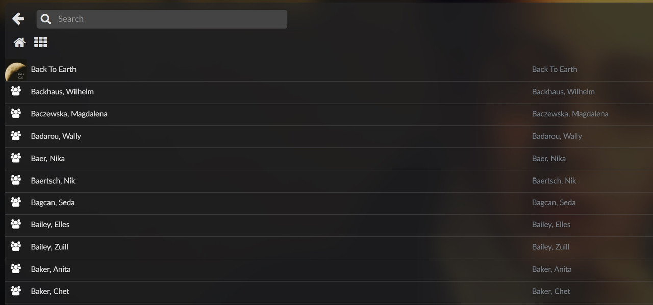 Volumio Search field