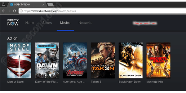 Gambaran dari Situs Directvnow