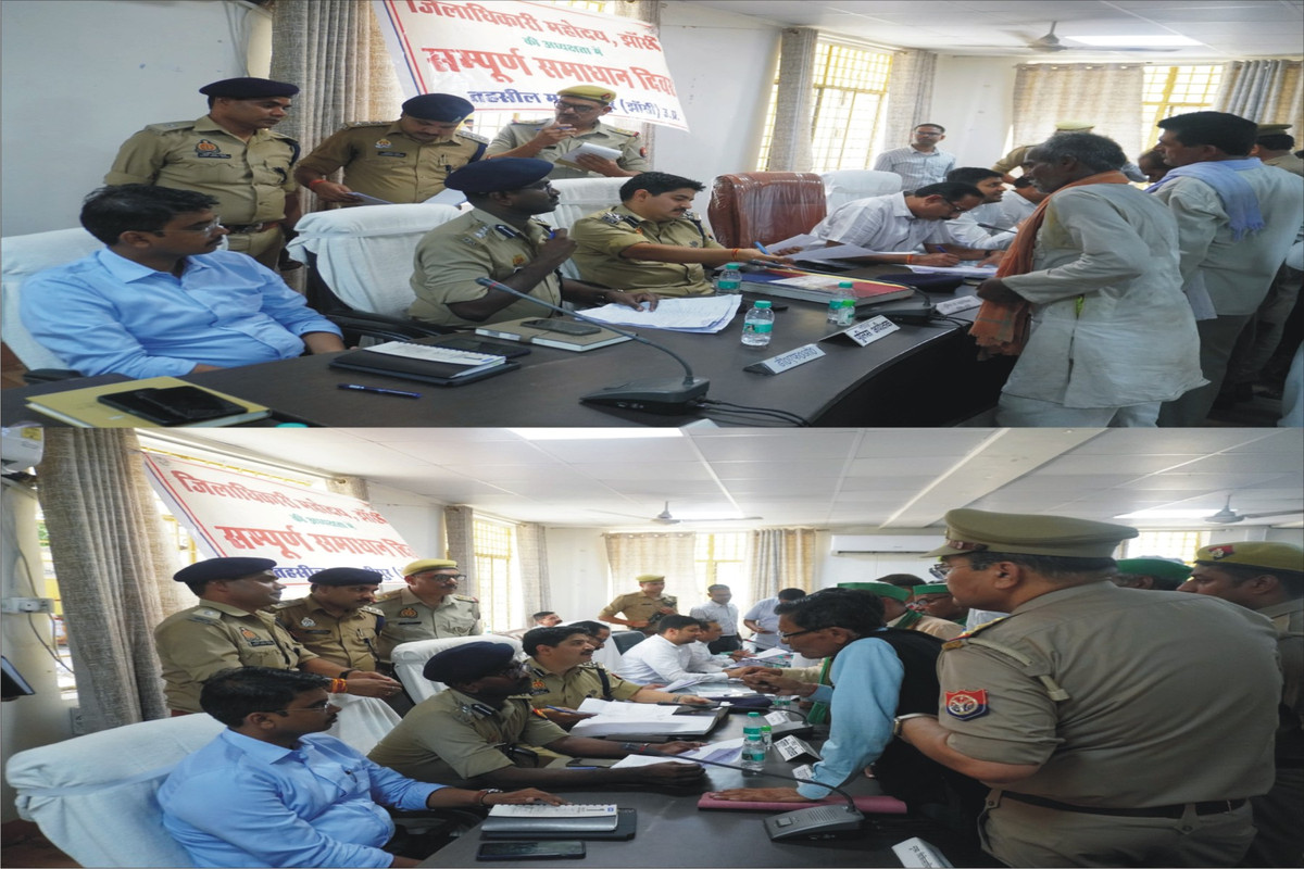 डीआईजी झाँसी द्वारा मऊरानीपुर तहसील जनपद झाँसी में आयोजित सम्पूर्ण समाधान दिवस में पहुंचकर सुनी जन समस्यायें