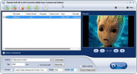 ThunderSoft GIF to AVI Converter 3.6.0.0