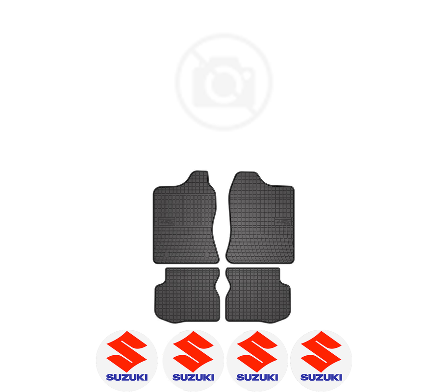 Set covorase presuri SUZUKI JIMNY | GJ din 2005-2010, auto, din cauciuc thermoplastic, 4 Stickere auto cu SUZUKI