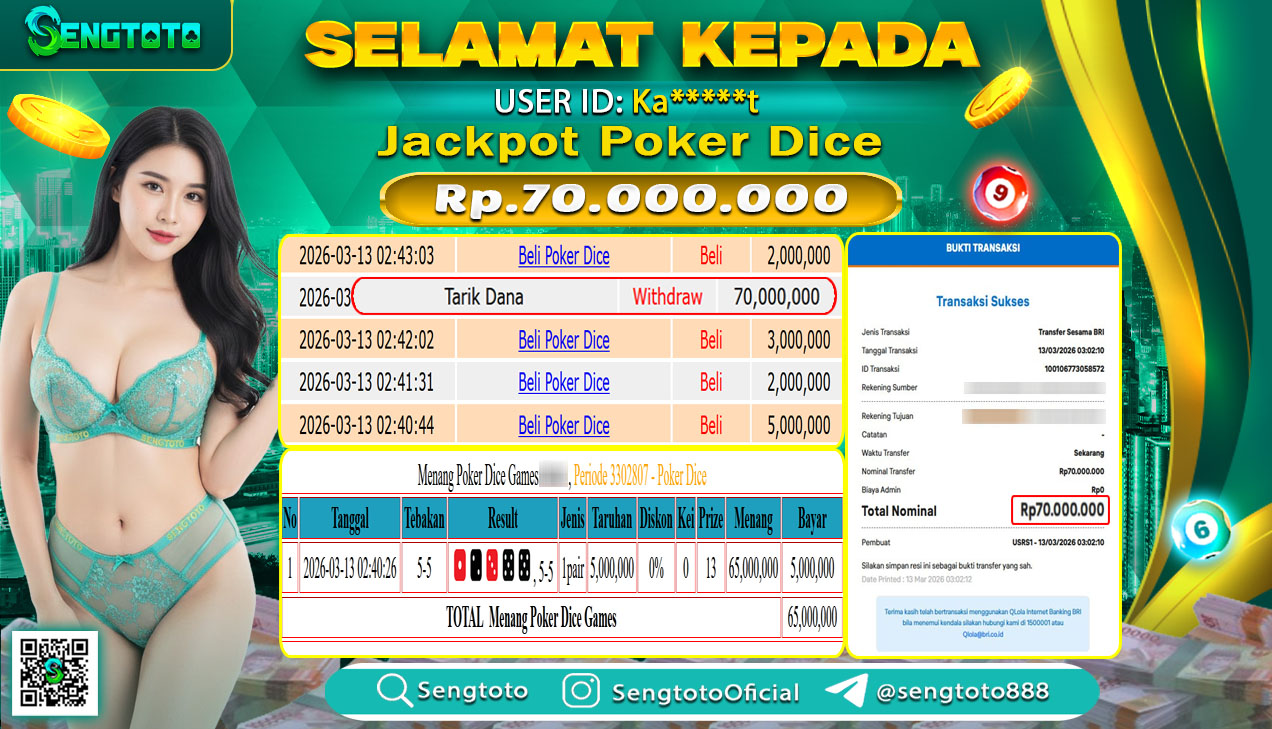 BUKTI PEMBAYARAN LIVEGAME POKER DICE