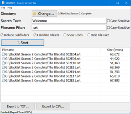 VovSoft Search Text in Files 2.6 Portable VovSoft Search Text in Files 2.6 Portable