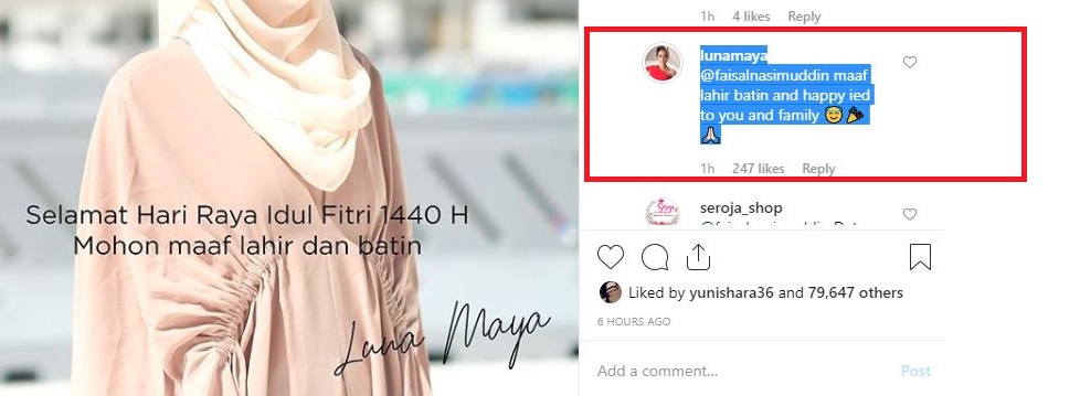 Balasan Luna Maya pada Faisal Nasimuddin