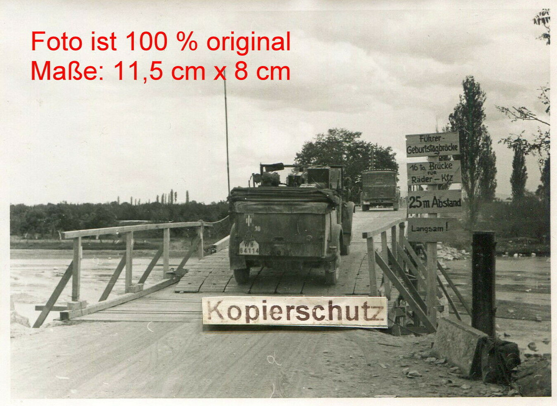 2. Panzer Division Griechenland Fahrzeug Schild Behelfsbrücke bei Larissa