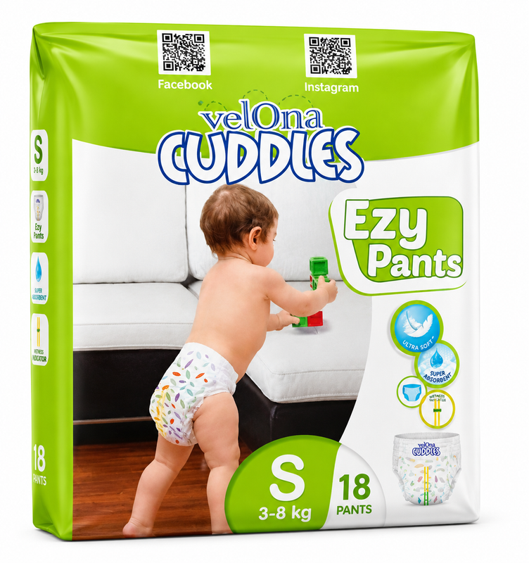 Vellona Cuddles Ezy Pants (S) 18Pcs