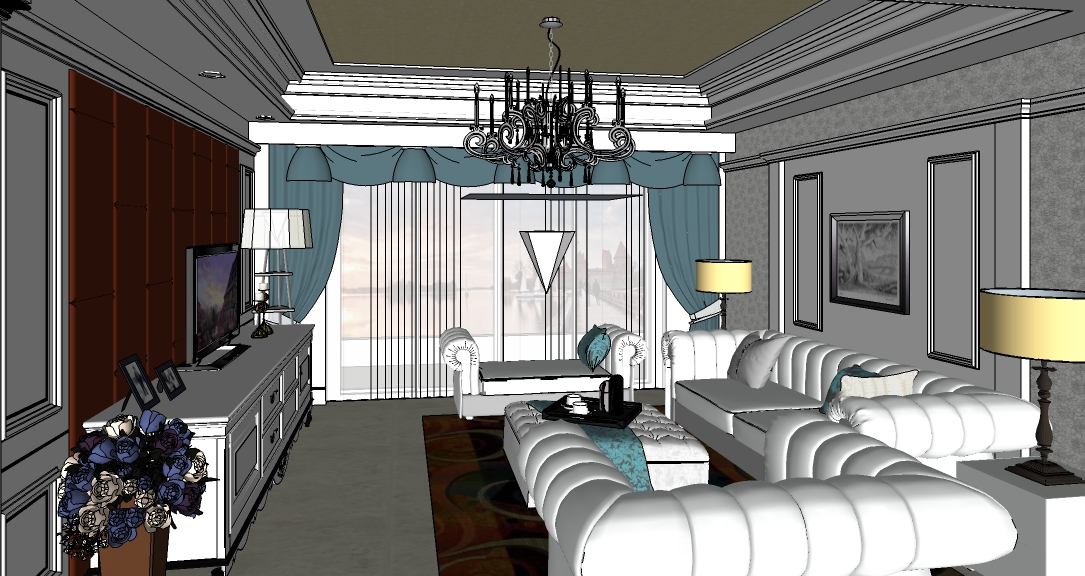 1020 Interior Classic Scene Sketchup Model Free Download Part 3