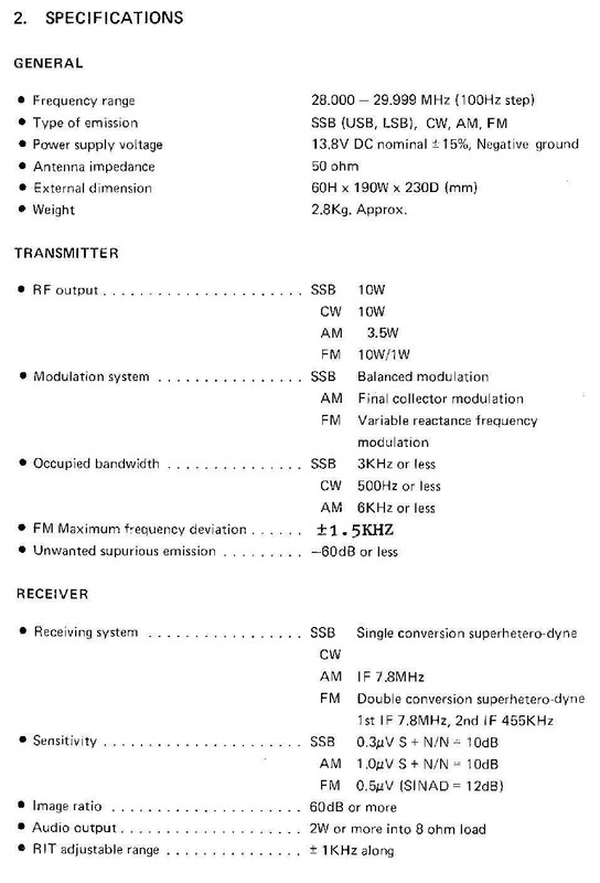 Belcom_Specifications