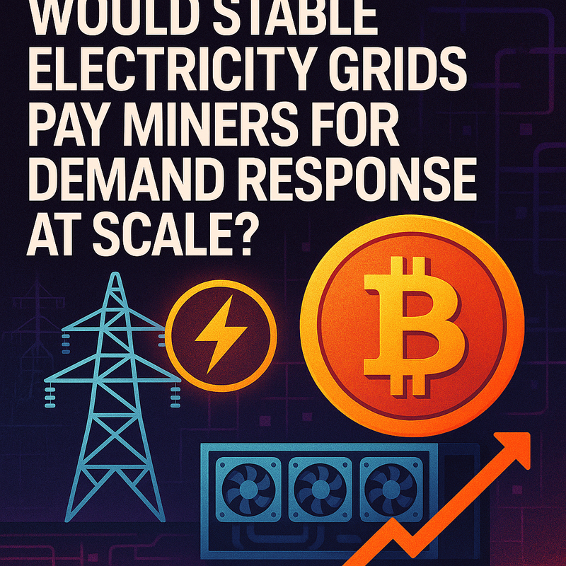 Would stable electricity grids pay miners for demand response at scale?