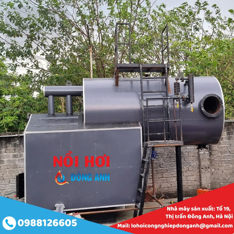 lò hơi đốt than củi