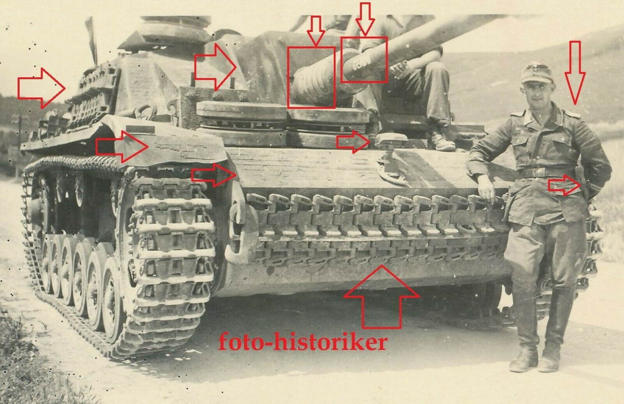 Foto Panzer Sturmgeschütz STUG III Ausf G Langrohr Nummer 110 GE