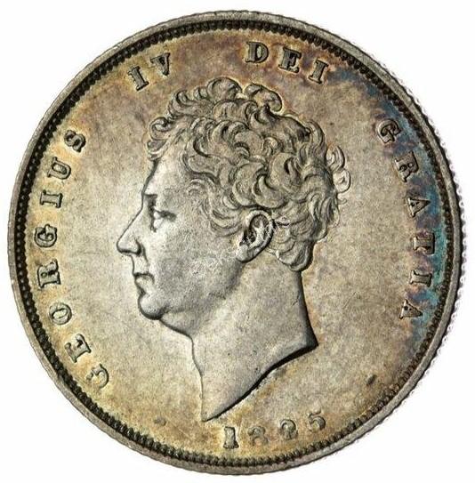 1825 Shilling Bare Head