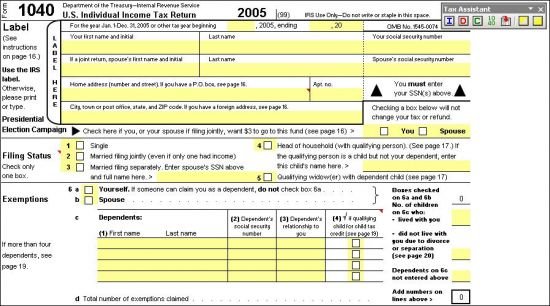 Tax Assistant for Excel Professional 6.50