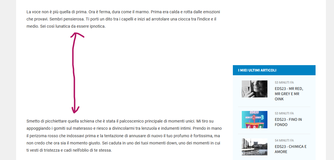 problema spazio altervista