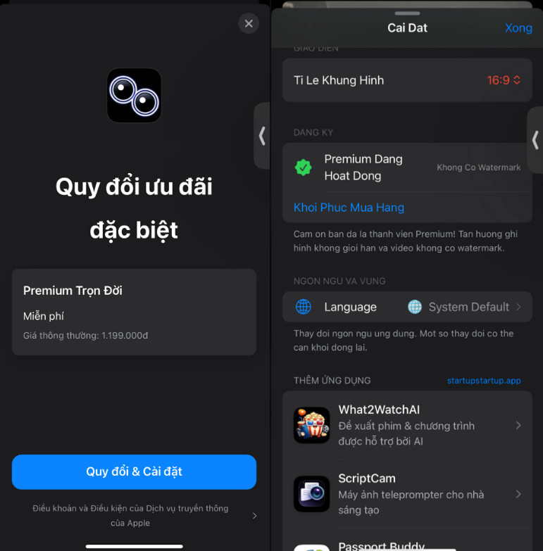 Hướng dẫn nhận mã miễn phí DualTake Cam trên App Store