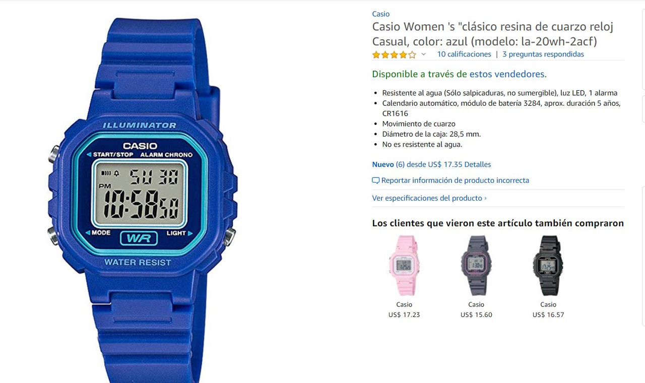 casio azul