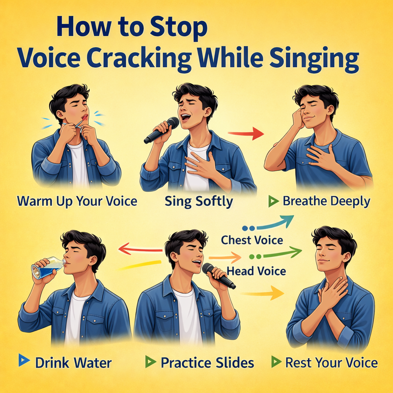 Vocal warm-up and technique illustration