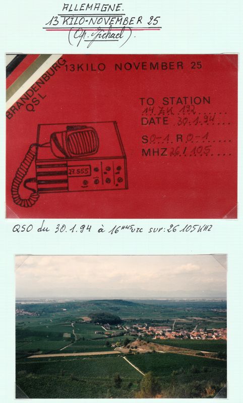 QSLs 27 MHZ de stations allemandes. QSL-KILO-NOVEMBER-25-D-01-94