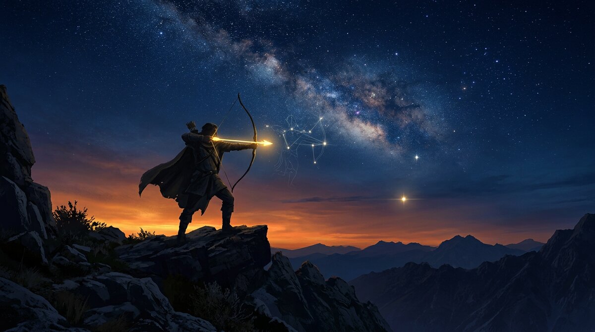 Sagittarius season 2026 archer aiming at the stars