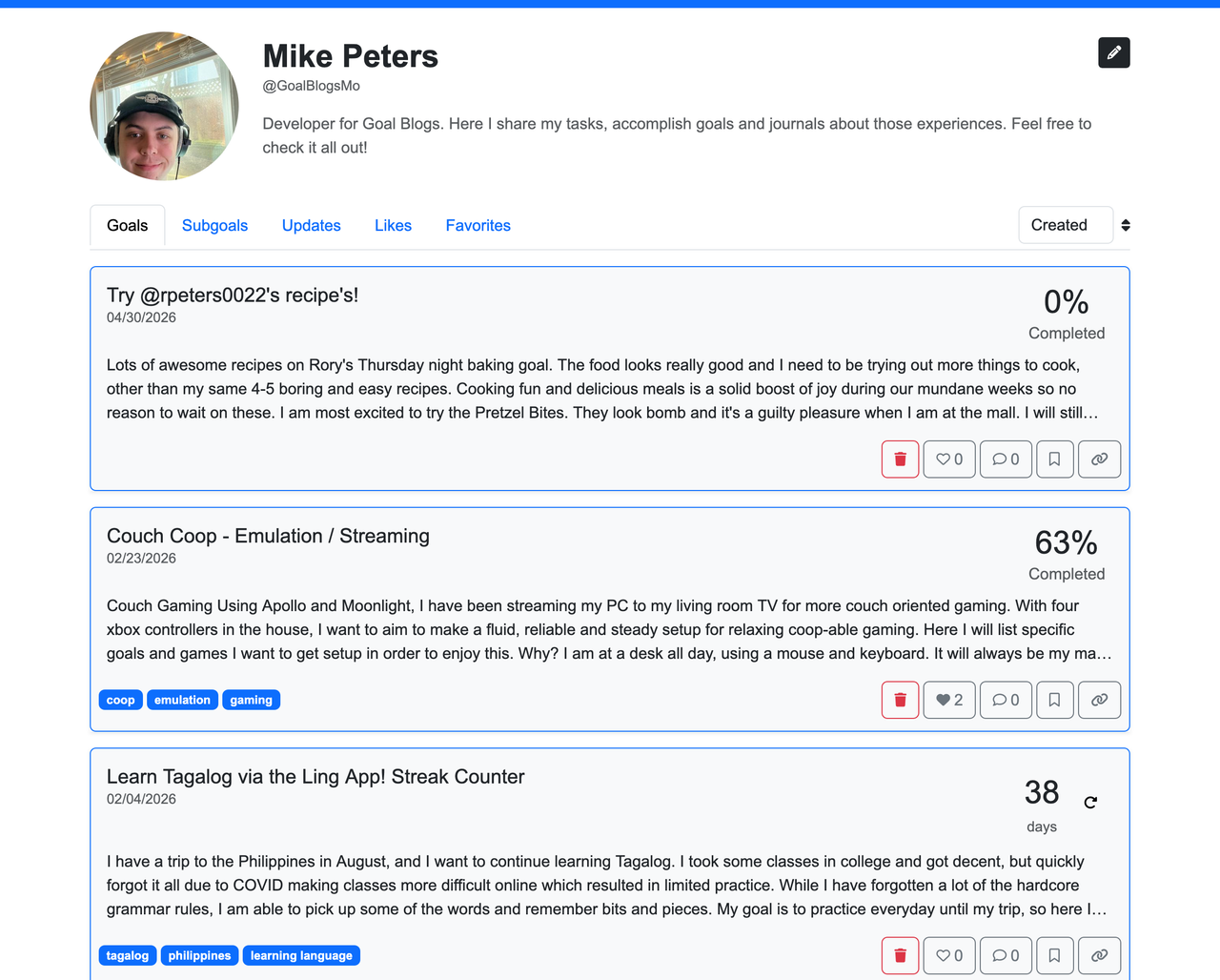 GoalBlogMo's Profile