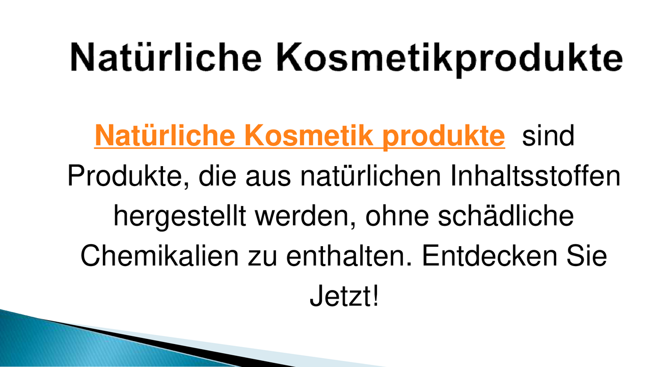 Natürliche Kosmetikprodukte