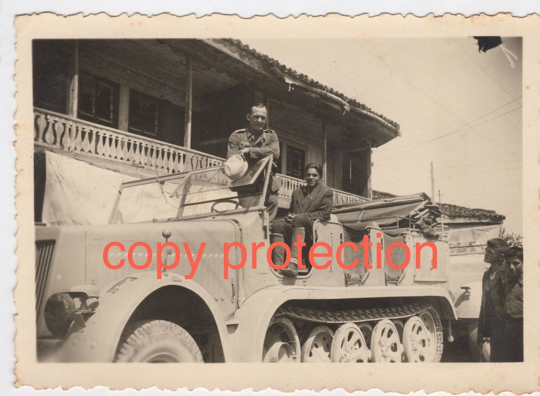 Orig. Foto HALBKETTEN Zugkraftwagen 8 to RUMÄNIEN 1943 Tschakowa