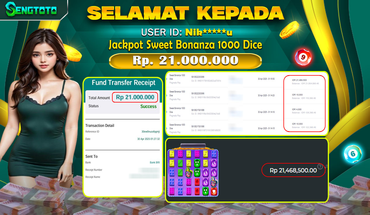 BUKTI PEMBAYARAN SLOT SWEET BONANZA 1000 DICE