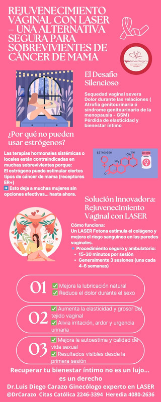 Infografía Cáncer de Mama Moderno Rosa
