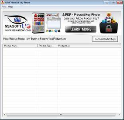 APKF Adobe Product Key Finder 2.5.4.0 + Portable