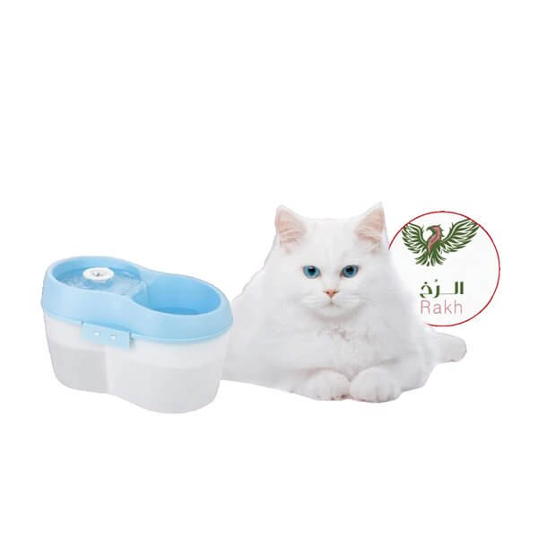 نافورة ماء للقطط cat h2o بسعة 67 أونصة (2 1 لتر) مع فلتر وميزة العناية بالأسنان