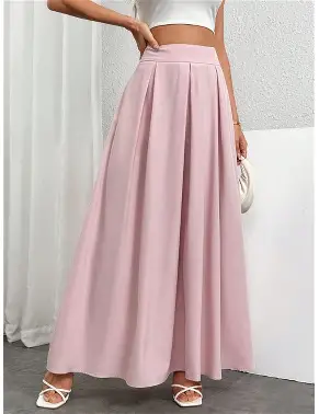 Pastel skirt styled on table