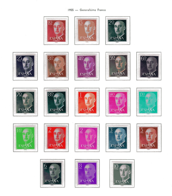 Opinión sobre unos sellos Franco-1955